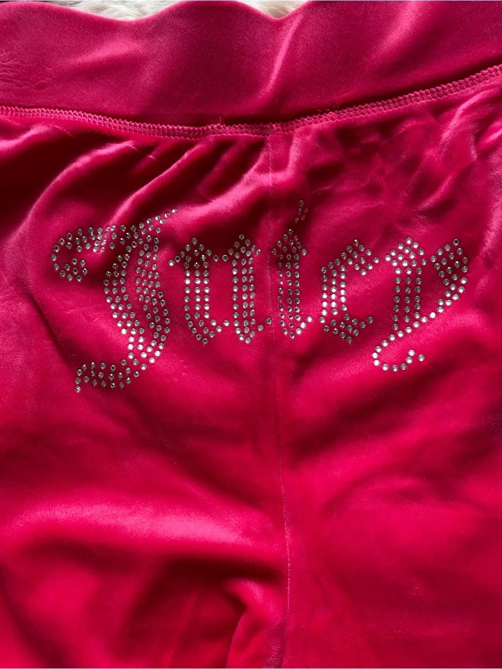 Juicy Couture Velour Short Sleeve Hoodie & Shorts Set in Hot Pink